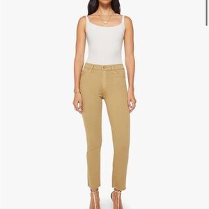 MOTHER Women's Beige Skinny Jeans